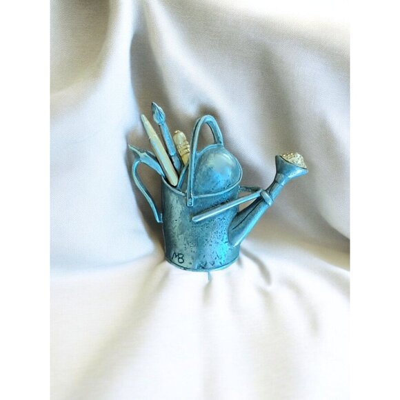 Vintage 1999 Marjolein Basten Watering Can Brooch - Picture 1 of 2